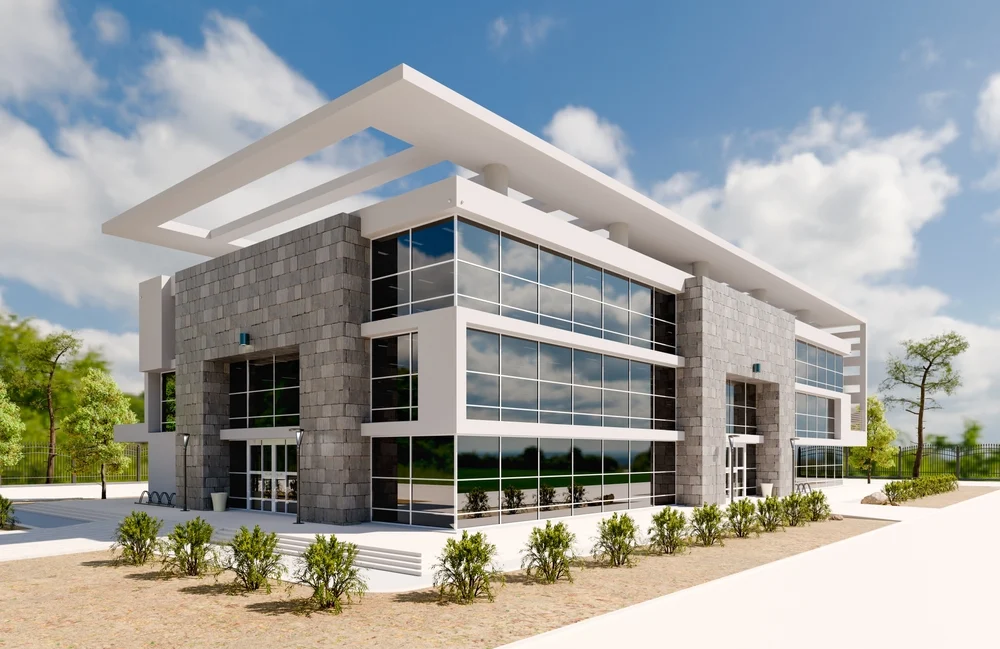 Beautiful,New,Contemporary,Commercial,Office,Building.,3d,Rendering. Beautiful,New,Contemporary,Commercial,Office,Building.,3d,Rendering.